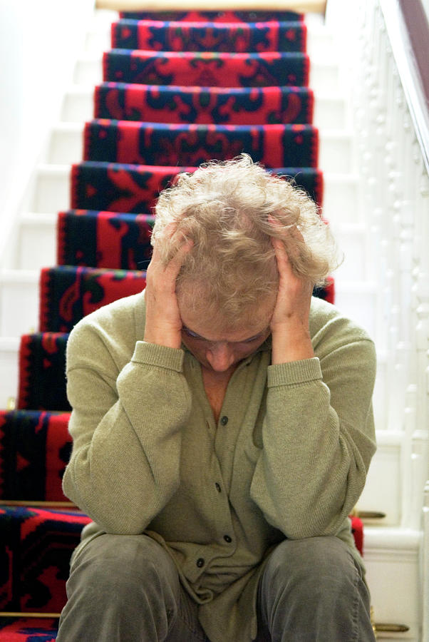 Depressed Elderly Woman #3 Photograph by Mary Dunkin/science Photo Library