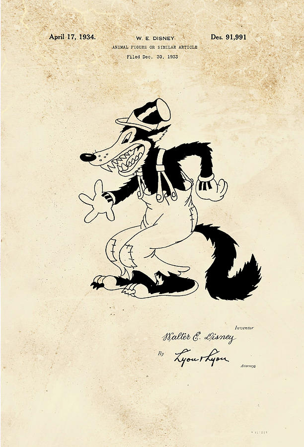 Disney Big Bad Wolf #3 Digital Art by Marlene Watson