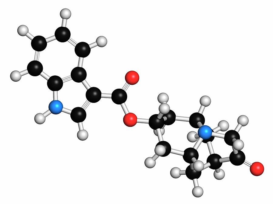 Serotonin Photograph - Dolasetron Nausea Drug Molecule #3 by Molekuul
