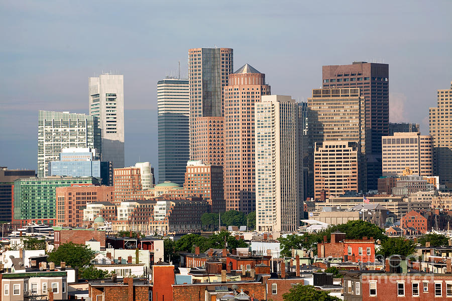 Boston Photograph - Downtown Boston Skyline #3 by Bill Cobb