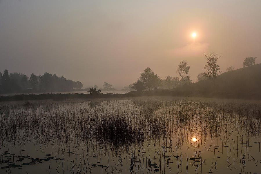 Early Morning At Chiang Saen Lake #3 Photograph by Robert Kennett
