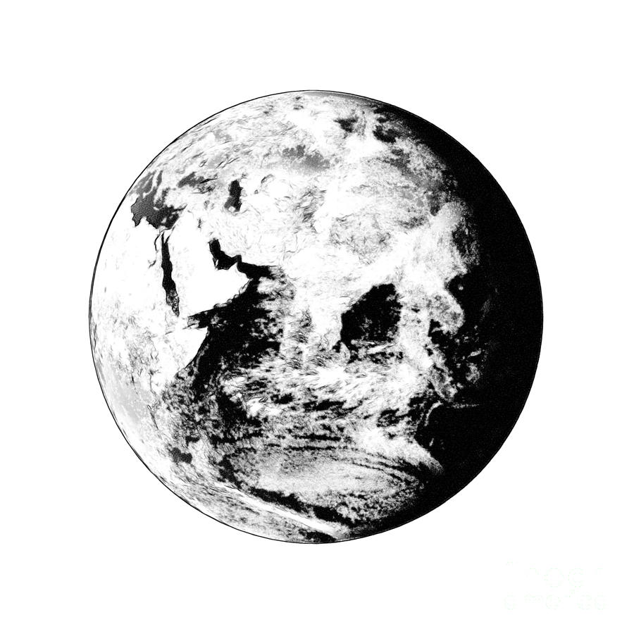 Space Digital Art - Earth Globe #3 by Henrik Lehnerer
