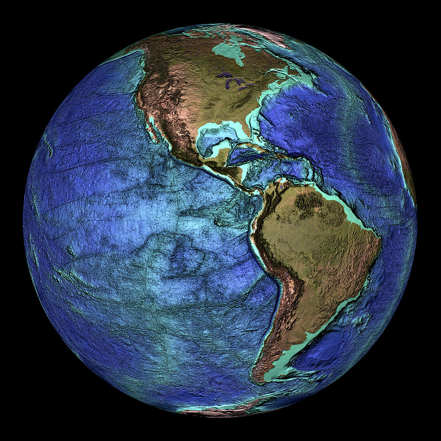 Elevation Map Of Earth