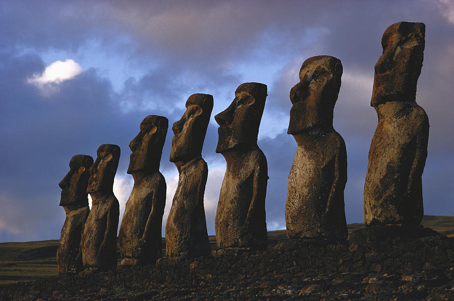 Easter Island Statues #3 Photograph by George Holton