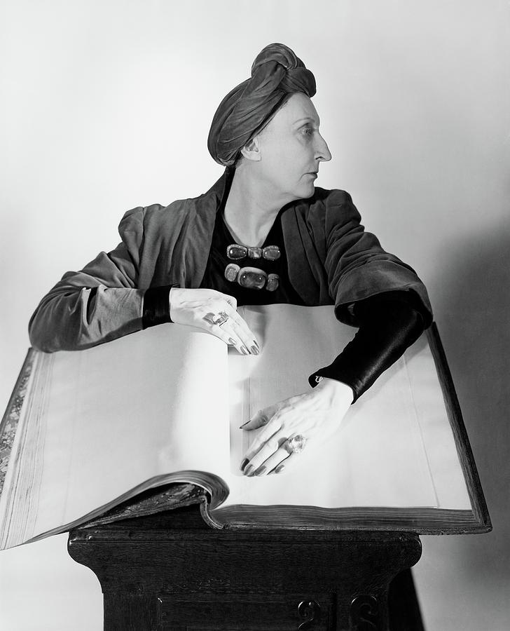 Edith Sitwell Holding A Book #3 Photograph by Horst P. Horst