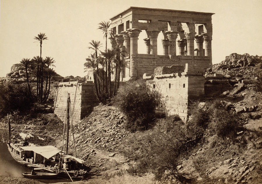 Boat Photograph - Egypt Philae, 1857 #3 by Granger