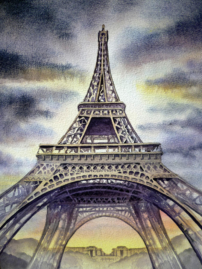Paris Painting - Eiffel Tower  by Irina Sztukowski