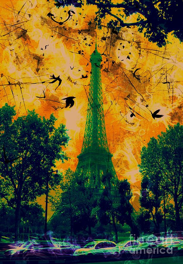 Eiffel Tower Digital Art - Eiffel Tower #3 by Marina McLain
