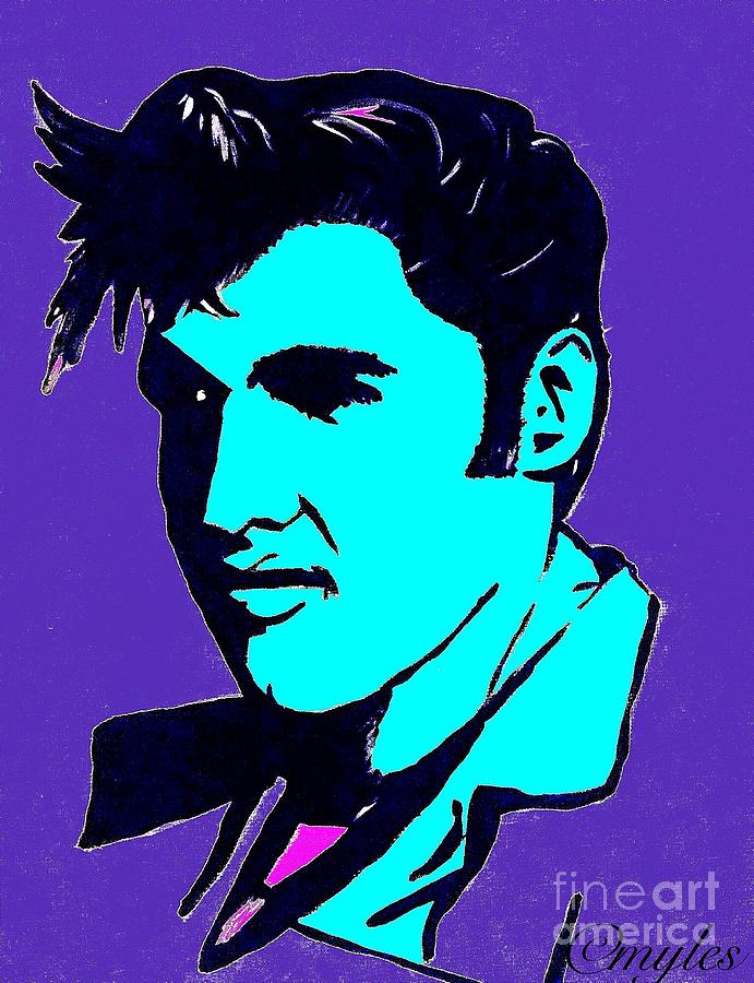 Elvis The King #3 Painting by Saundra Myles