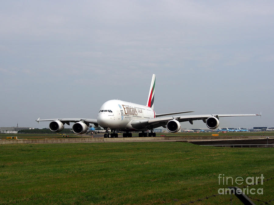 Emirates Airbus A380 #3 Photograph by Paul Fearn