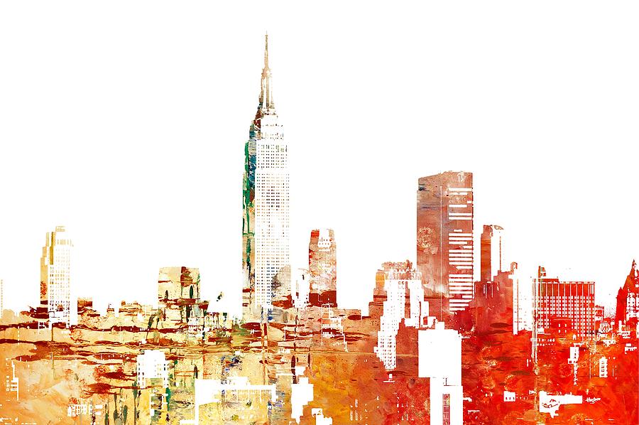 Empire State Building #5 Painting by Doc Braham