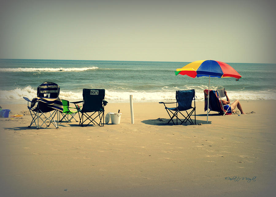 3 Empty Beach Chairs Photograph by Paulette B Wright