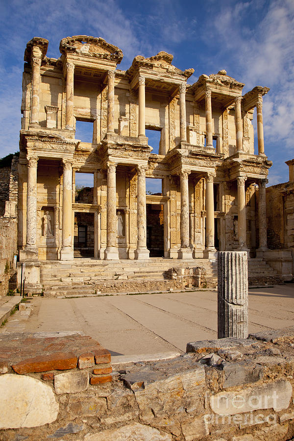Ephesus Turkey - Library of Celsus - Ruins Photograph by Brian Jannsen