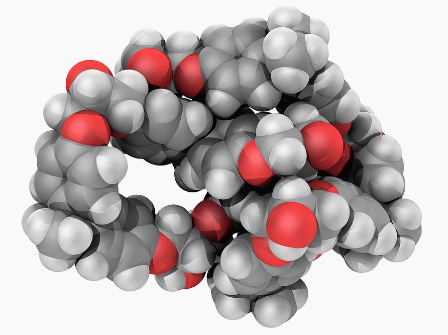 Illustration Photograph - Epoxy Resin Molecule #3 by Laguna Design/science Photo Library