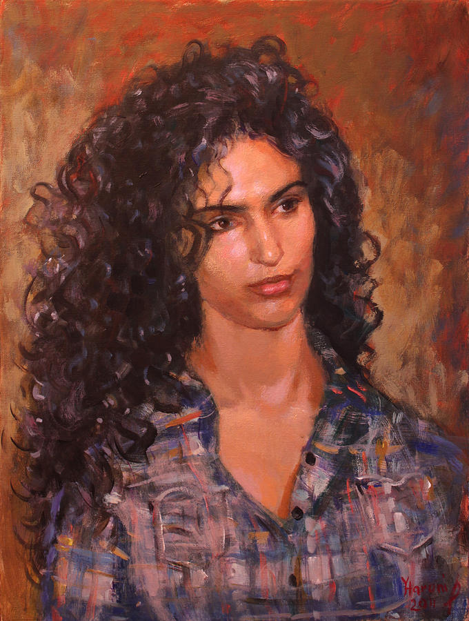 Portrait Painting - Erbora #3 by Ylli Haruni