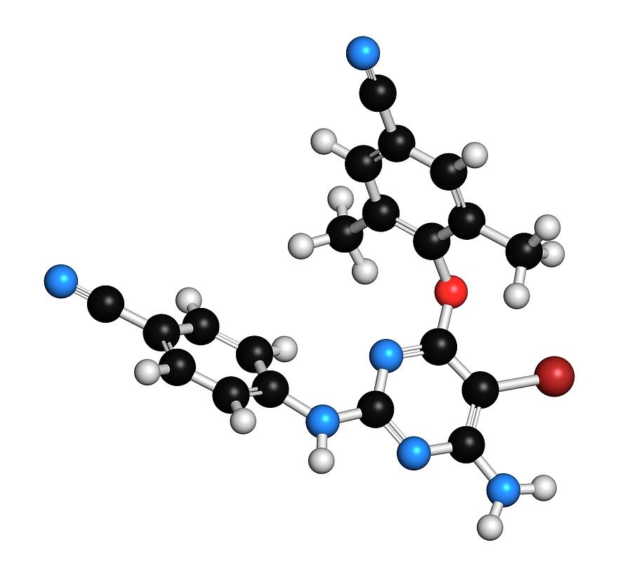 Hiv Photograph - Etravirine Hiv Drug Molecule #3 by Molekuul