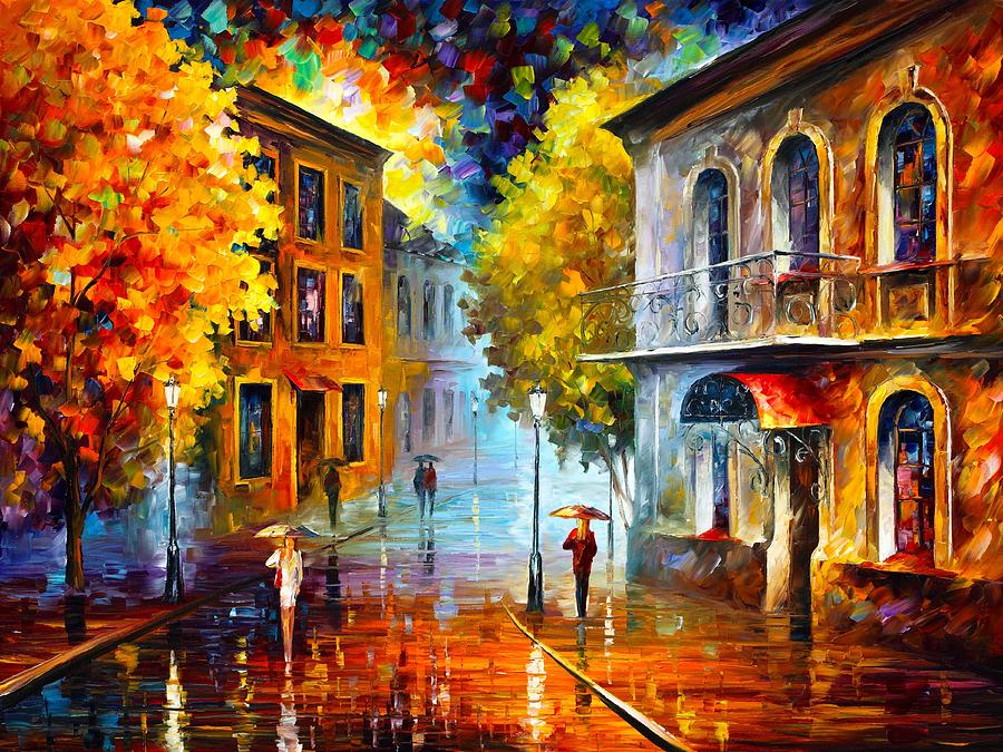 Etude In Red Painting by Leonid Afremov | Fine Art America