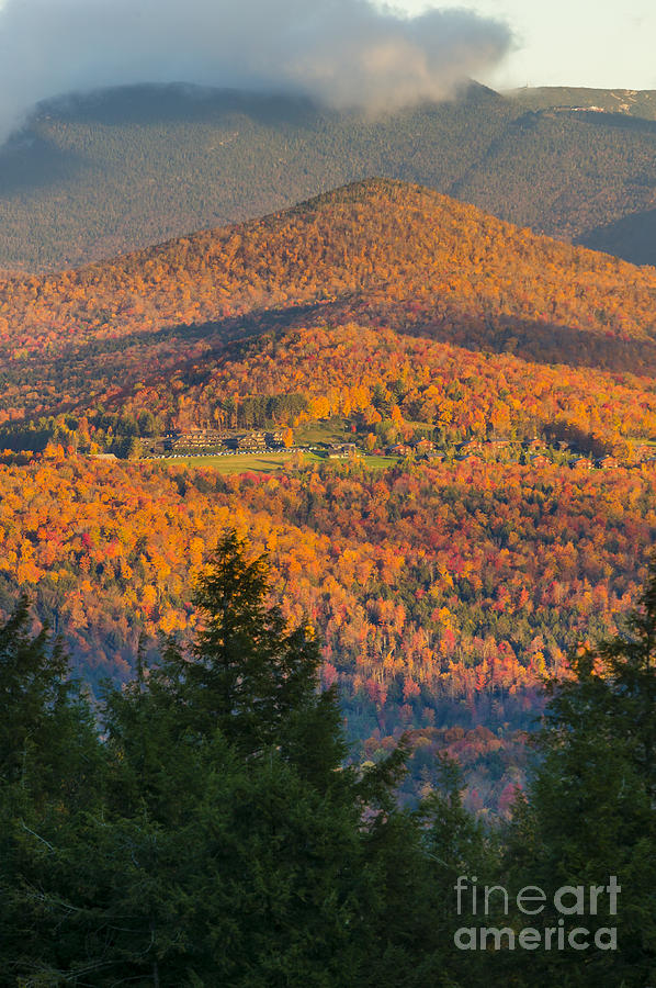 Fall foliage on Mt. Mansfield in Stowe Vermont USA #3 Photograph by Don Landwehrle