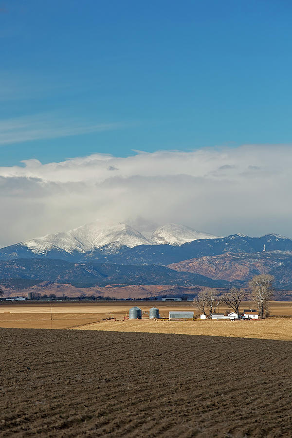 Mountain Photograph - Farmland Below The Rocky Mountains #3 by Jim West