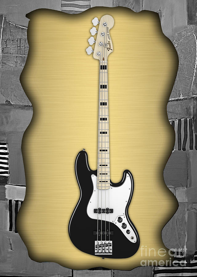 Fender Bass Guitar Collection #3 Mixed Media by Marvin Blaine