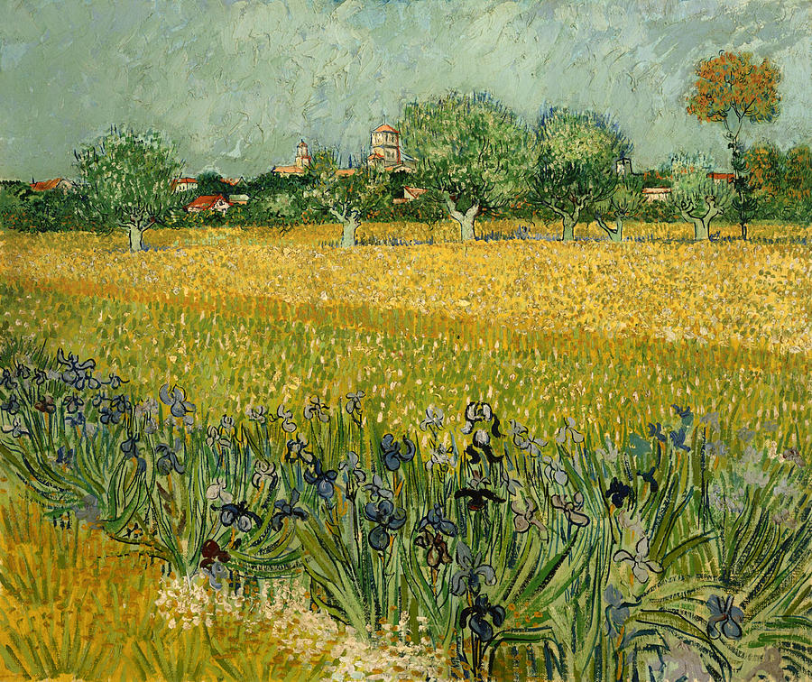 Vintage Painting - Field with Flowers near Arles #3 by Mountain Dreams