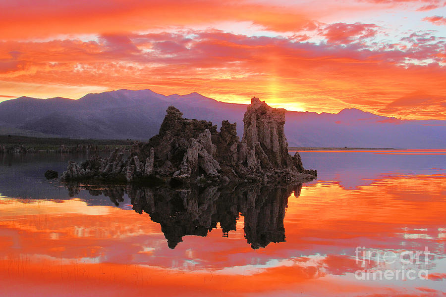 Fiery Mono Lake Sunset #3 Photograph by Adam Jewell