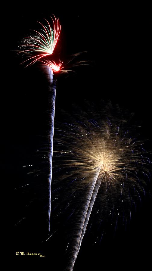 Fireworks at St Albans Bay #5 Photograph by R B Harper