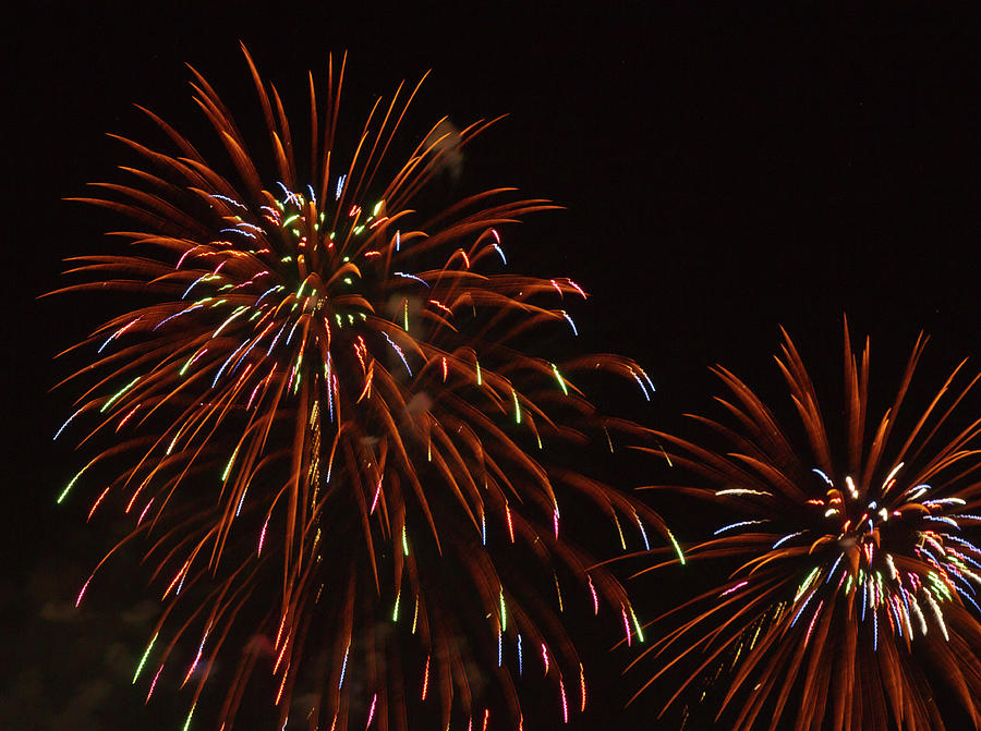 Fireworks At The Albuquerque Hot Air Photograph by William Sutton ...