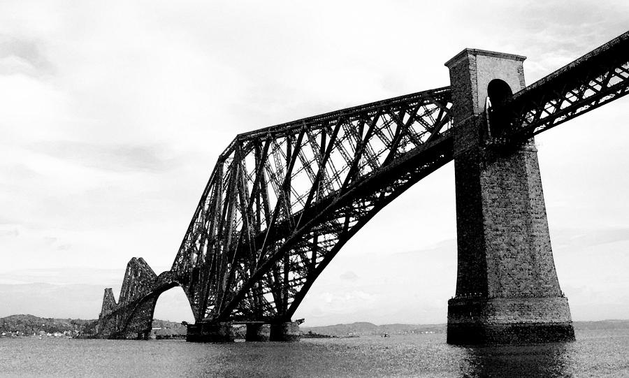 Firth of Forth Bridge #5 Painting by AGeekonaBike Photography