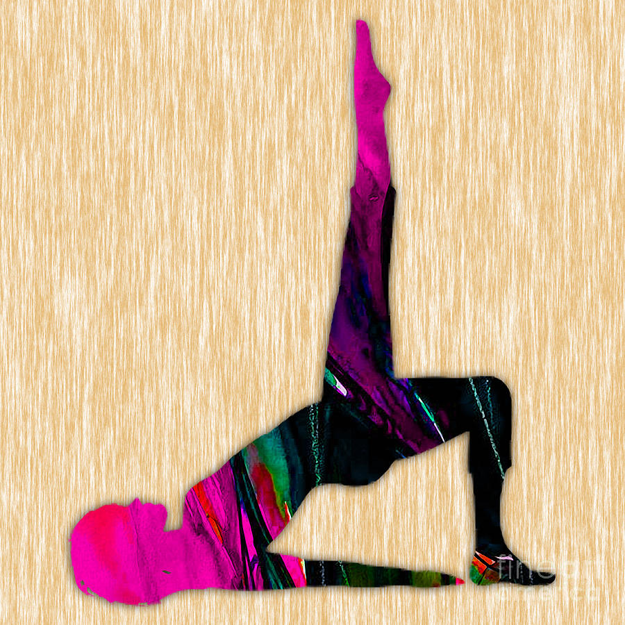 Inspirational Mixed Media - Fitness Yoga #3 by Marvin Blaine