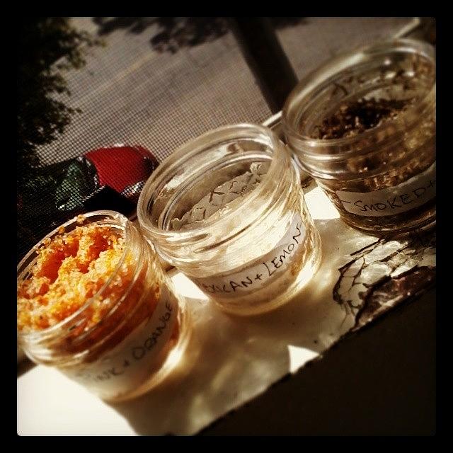 3 Flavored Salts Drying In The Sun :) Photograph by Ashley Fontenot