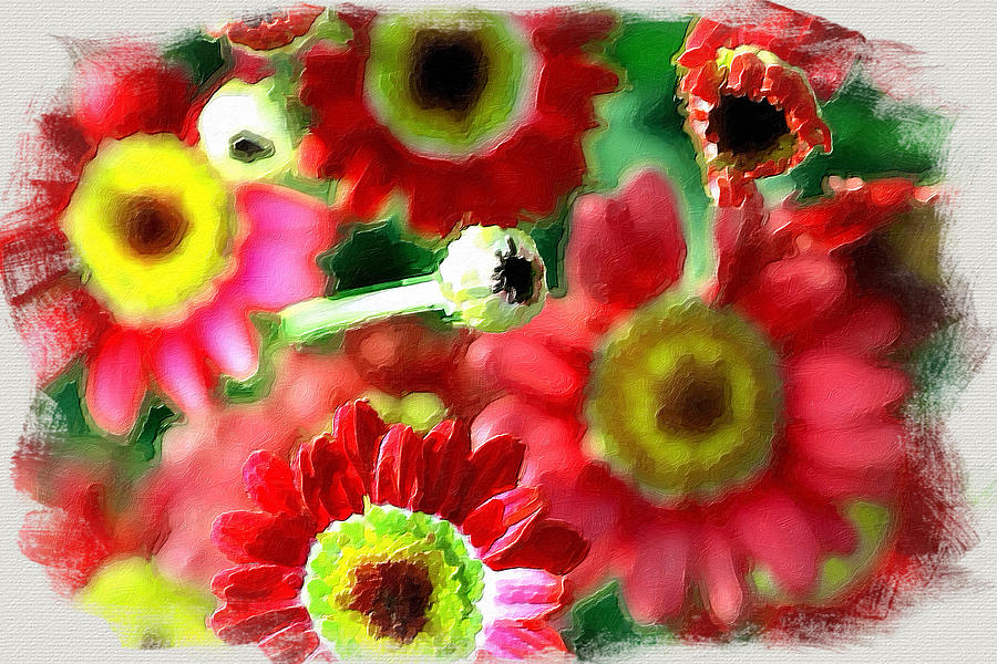 Flower Power #3 Painting by Bonnie Bruno