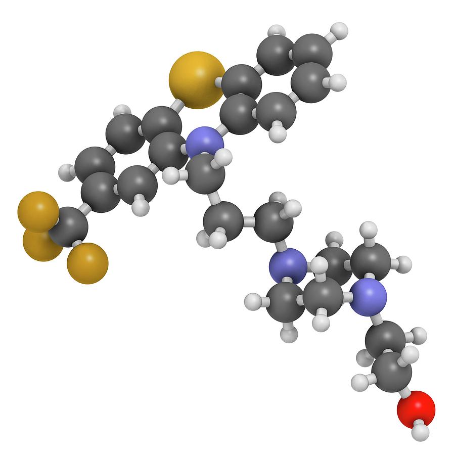 Fluphenazine Antipsychotic Drug Molecule #3 Photograph By Molekuul 