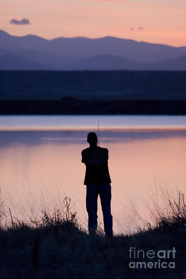 Fly Fishing At Sunset Photograph