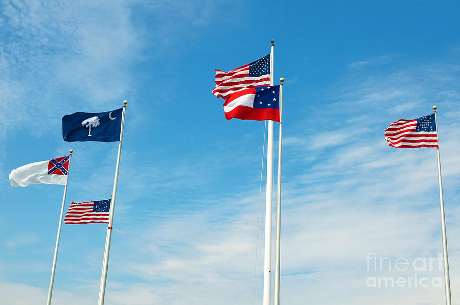 Flag Photograph - Fort Sumter, Sc #3 by Millard H. Sharp