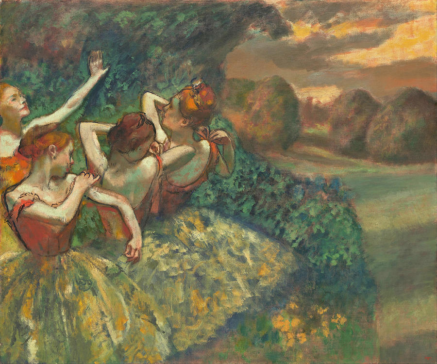 Four Dancers #13 Painting by Edgar Degas