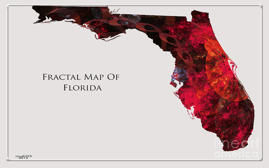 Fractal Map Of Florida #3 Digital Art by Melissa Messick
