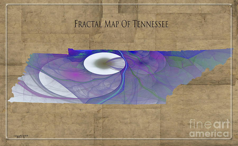 Fractal Map Of Tennessee  #3 Digital Art by Melissa Messick