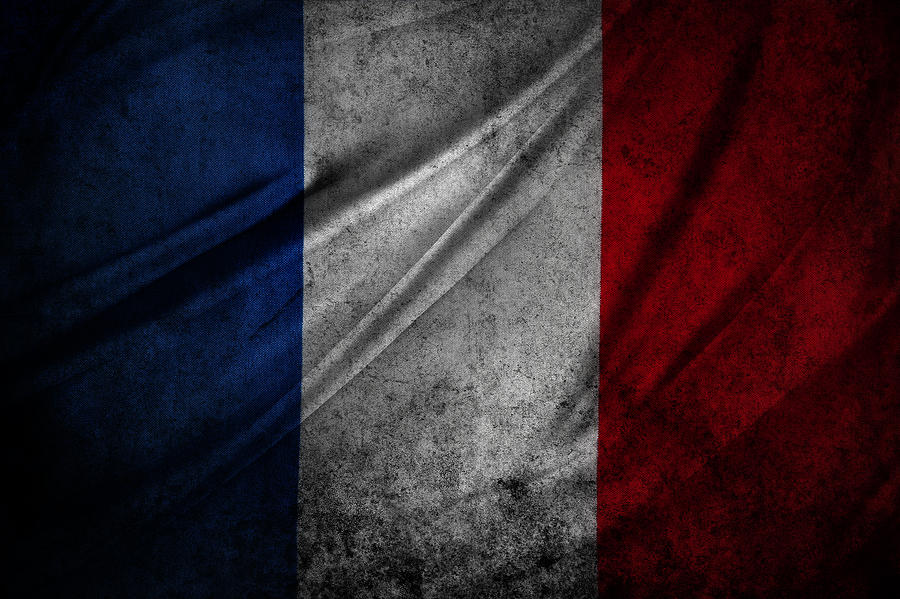 Flag Photograph - French flag #3 by Les Cunliffe