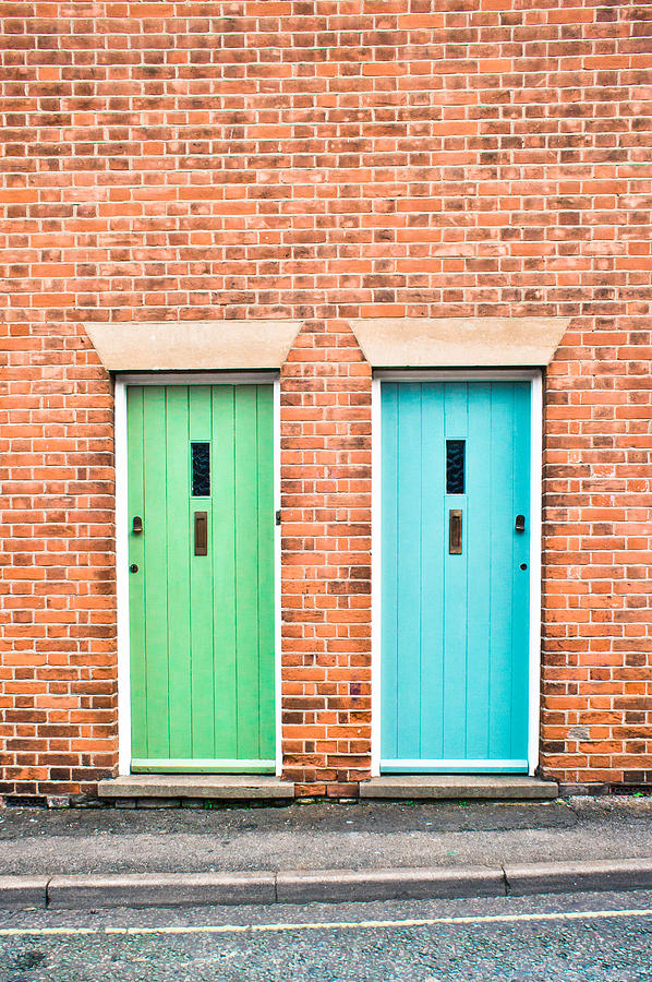 Brick Photograph - Front doors #3 by Tom Gowanlock