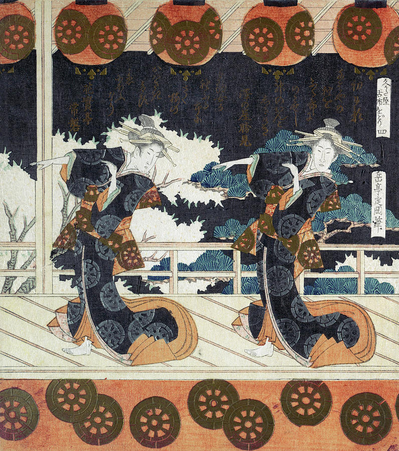 Gakutei Furuichi Dance, 19th Century #3 Painting by Granger