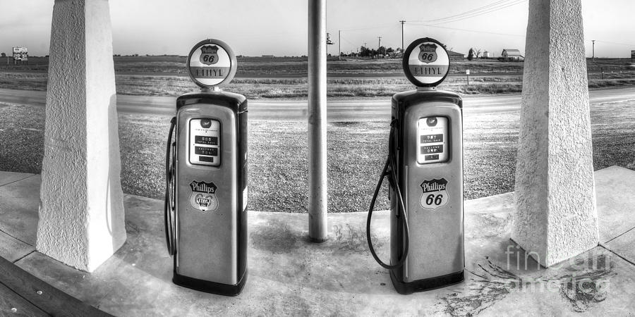 Vintage Photograph - Gas Station on Route 66 #3 by Twenty Two North Photography