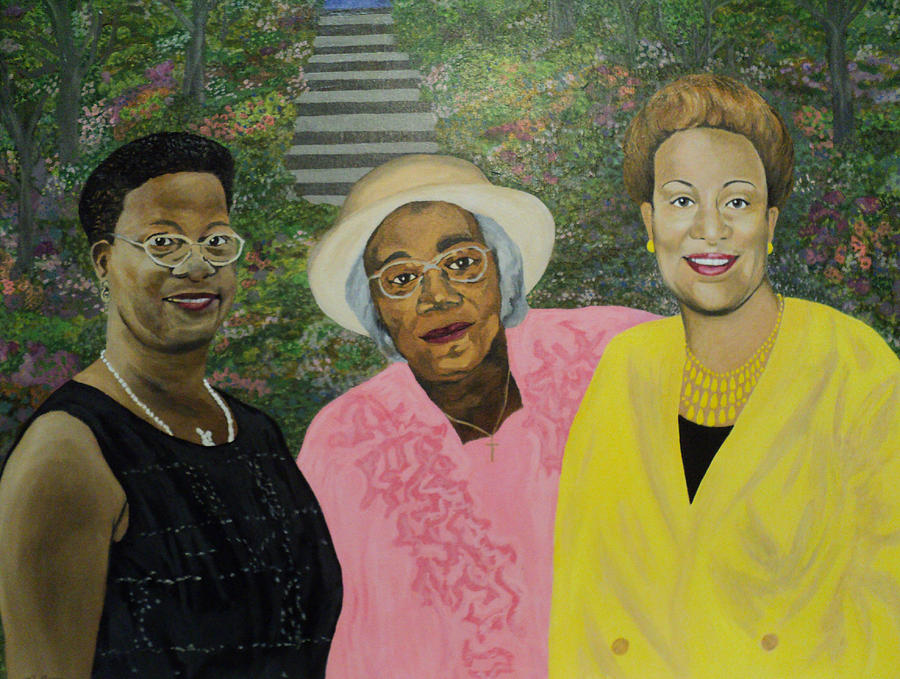 3 Generations of Ladies Painting by Angelo Thomas