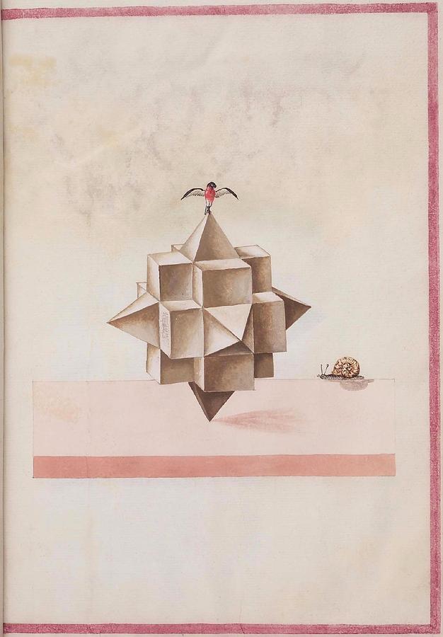 Geometric Perspective 16th Century Anonymous Paper Manuscript Drawing