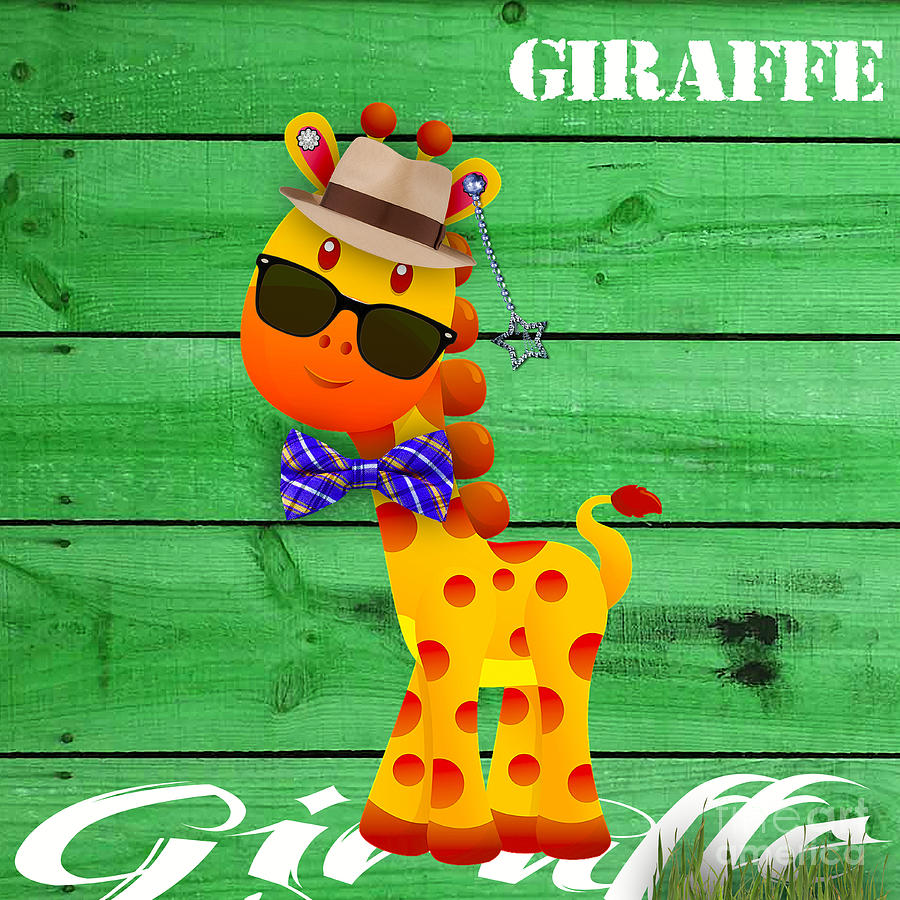 Jungle Mixed Media - Georgie Giraffe Collection #3 by Marvin Blaine
