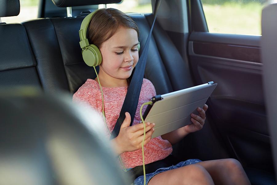 Girl Wearing Headphones Photograph by Science Photo Library | Fine Art ...