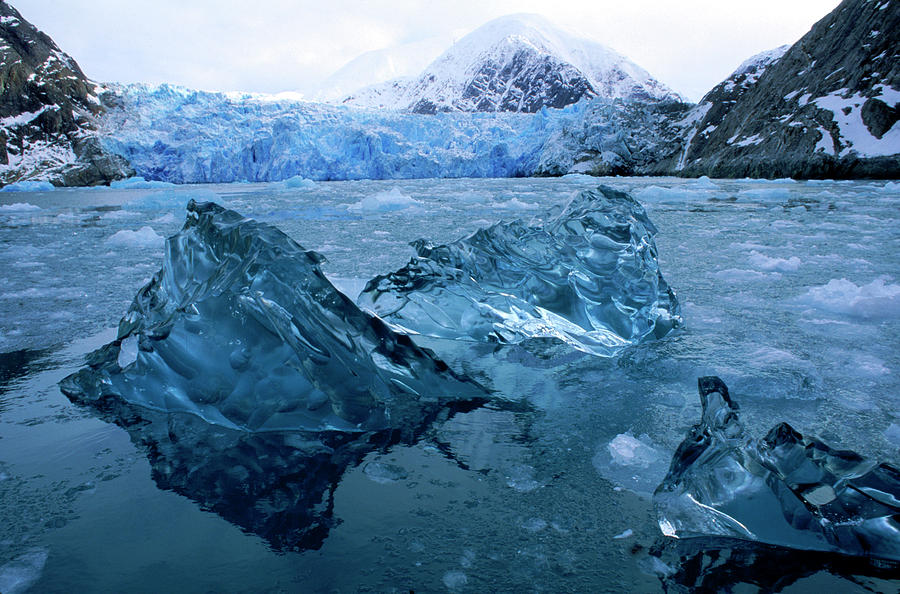 Landscape Photograph - Glaciers And Ice On Coast Of Tracy Arm #3 by Peter Essick