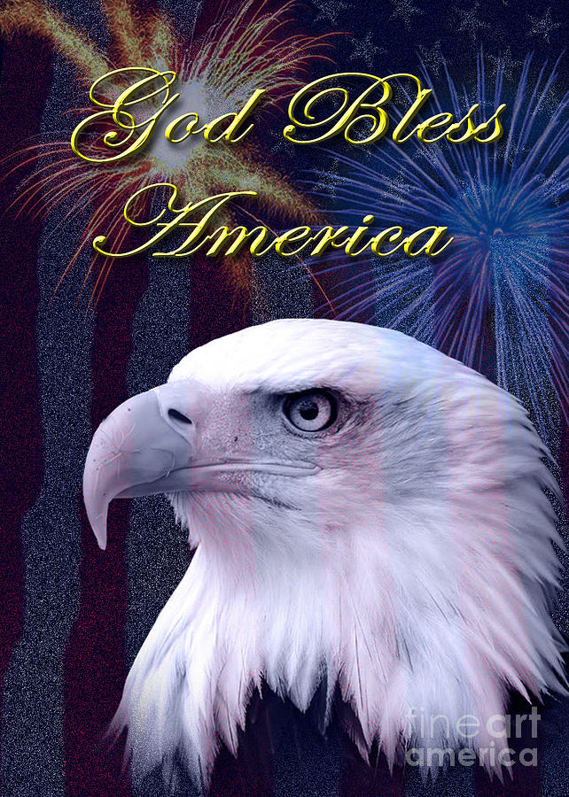 Eagle Photograph - God Bless America Eagle #3 by Jeanette K