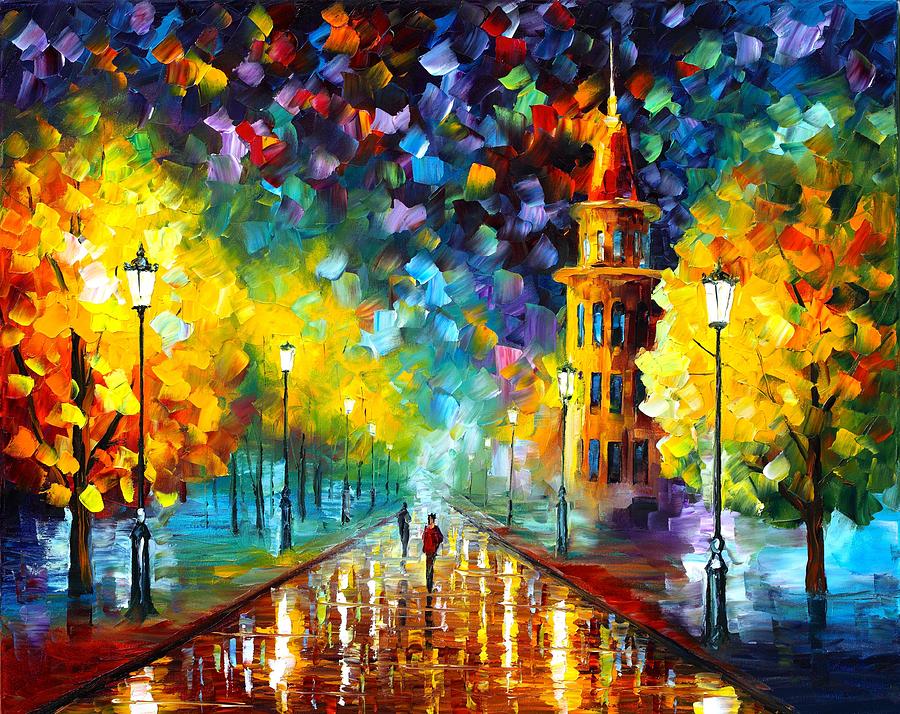 Gold Winter Painting By Leonid Afremov 