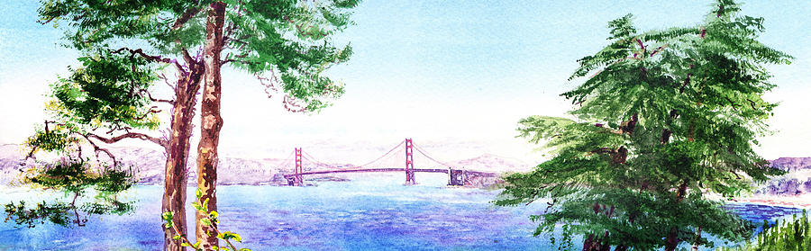 Golden Gate Bridge Painting - Golden Gate Bridge San Francisco #2 by Irina Sztukowski